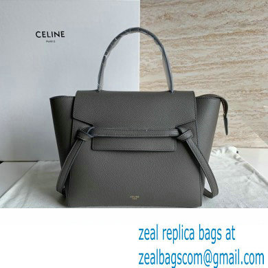 Celine MICRO Belt bag in grained calfskin GRIS ETAIN 2024