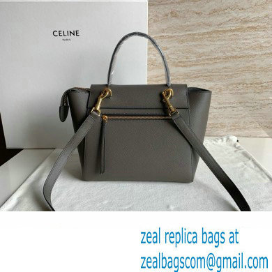 Celine MICRO Belt bag in grained calfskin GRIS ETAIN 2024