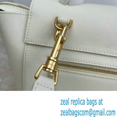 Celine MICRO Belt bag in grained calfskin WHITE 2024