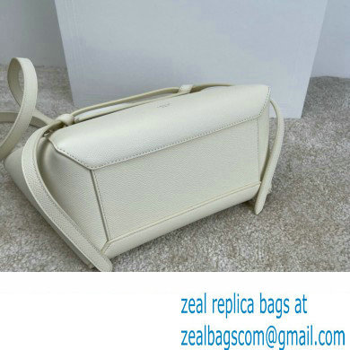 Celine MICRO Belt bag in grained calfskin WHITE 2024