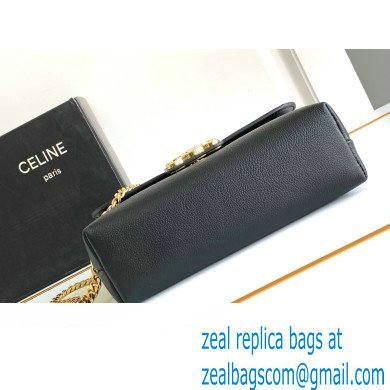 Celine TEEN Victoire Bag in SUPPLE CALFSKIN Black/GOLD 2024