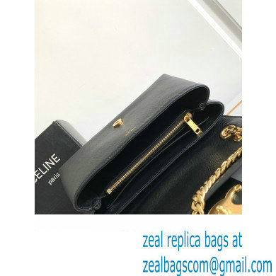 Celine TEEN Victoire Bag in SUPPLE CALFSKIN Black/GOLD 2024