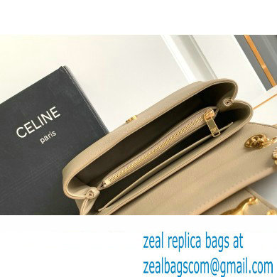 Celine TEEN Victoire Bag in SUPPLE CALFSKIN ETOUPE 2024