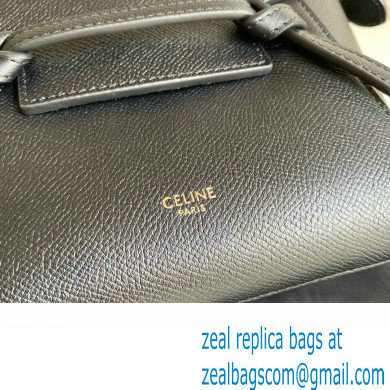 Celine mini belt pico Bag in grained calfskin black 2024