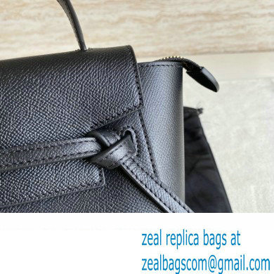 Celine mini belt pico Bag in grained calfskin black 2024