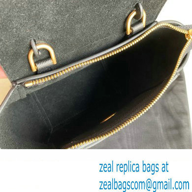 Celine mini belt pico Bag in grained calfskin black 2024