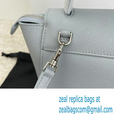 Celine mini belt pico Bag in grained calfskin bleu lin 2024