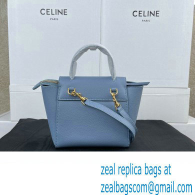 Celine mini belt pico Bag in grained calfskin deep blue 2024