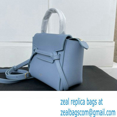 Celine mini belt pico Bag in grained calfskin deep blue 2024