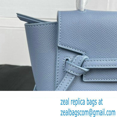 Celine mini belt pico Bag in grained calfskin deep blue 2024