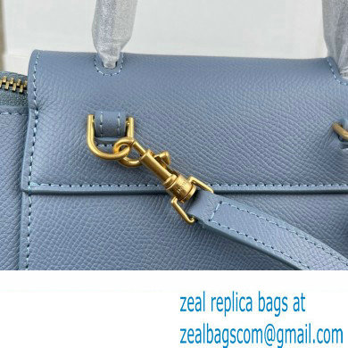 Celine mini belt pico Bag in grained calfskin deep blue 2024