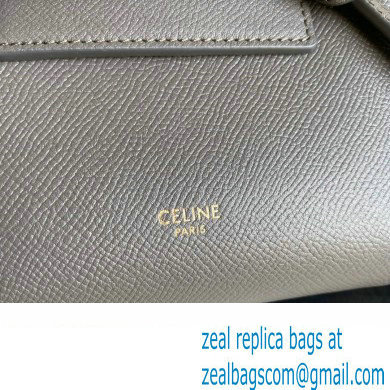 Celine mini belt pico Bag in grained calfskin gris etain 2024