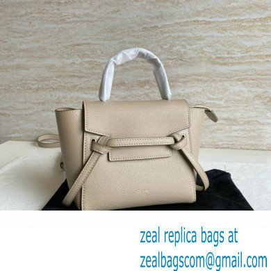 Celine mini belt pico Bag in grained calfskin khaki 2024