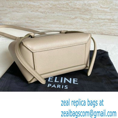 Celine mini belt pico Bag in grained calfskin khaki 2024