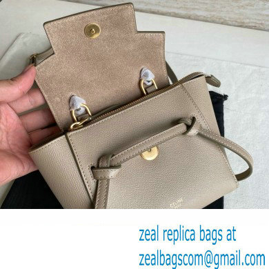 Celine mini belt pico Bag in grained calfskin khaki 2024