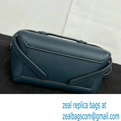 Celine mini belt pico Bag in grained calfskin navy blue 2024