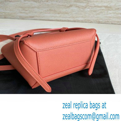 Celine mini belt pico Bag in grained calfskin rose 2024