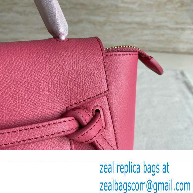Celine mini belt pico Bag in grained calfskin rouge 2024