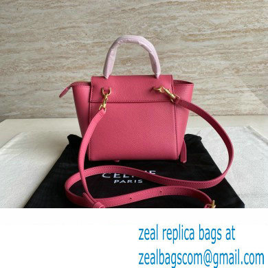 Celine mini belt pico Bag in grained calfskin rouge 2024