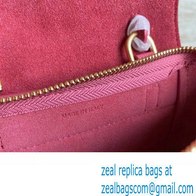 Celine mini belt pico Bag in grained calfskin rouge 2024