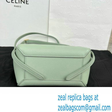 Celine mini belt pico Bag in grained calfskin vert fizz 2024