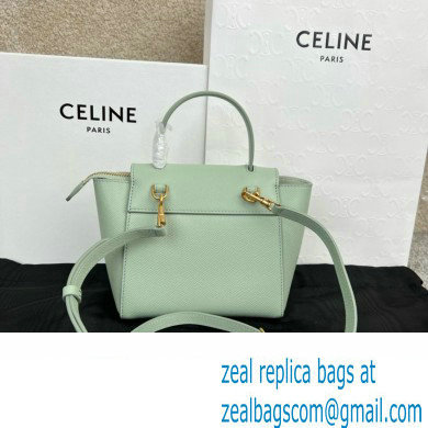 Celine mini belt pico Bag in grained calfskin vert fizz 2024