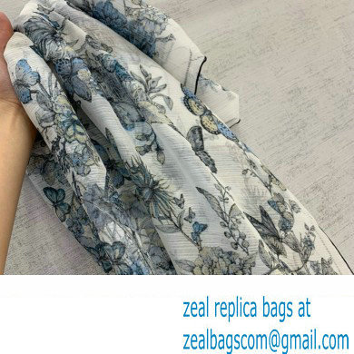 DIOR Toile de Jouy Mexico Motif SHAWL BLUE 2024