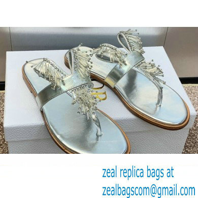 Dior Crystal Thong sandals Silver 2024