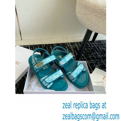 Dior Dioract Sandal in Technical Fabric with Sea Green Allover Butterfly Print 2024