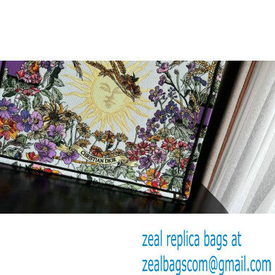 Dior LARGE Book Tote Bag in Ecru Multicolor Dior 4 Saisons Ete Soleil Embroidery 2024