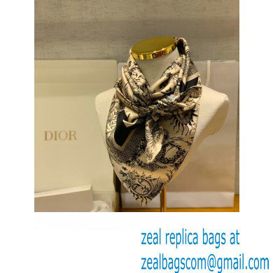 Dior Toile de Jouy Soleil 90 Square ScarfBEIGE AND BLACK 2024