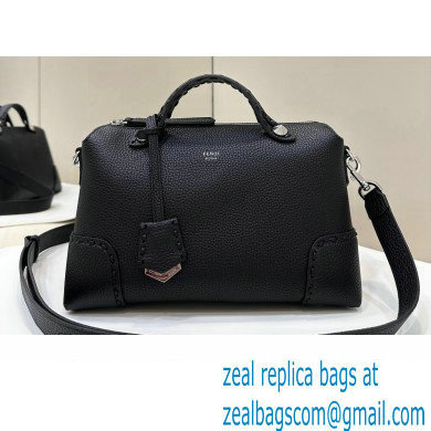 Fendi By The Way Medium Bag Black Selleria with hand-sewn topstitches 2024