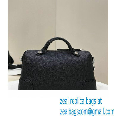 Fendi By The Way Medium Bag Black Selleria with hand-sewn topstitches 2024