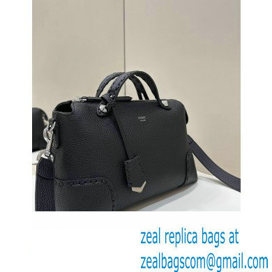 Fendi By The Way Medium Bag Black Selleria with hand-sewn topstitches 2024