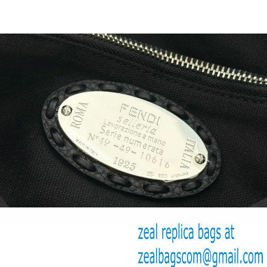 Fendi By The Way Medium Bag Black Selleria with hand-sewn topstitches 2024