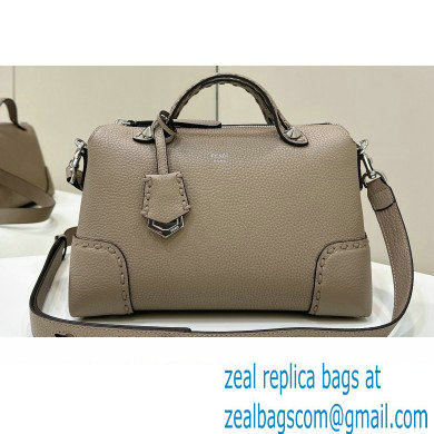 Fendi By The Way Medium Bag Dove gray Selleria with hand-sewn topstitches 2024