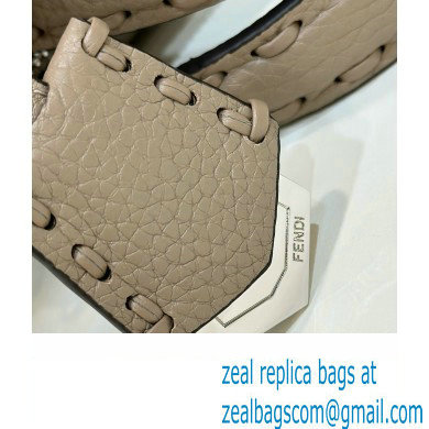 Fendi By The Way Medium Bag Dove gray Selleria with hand-sewn topstitches 2024