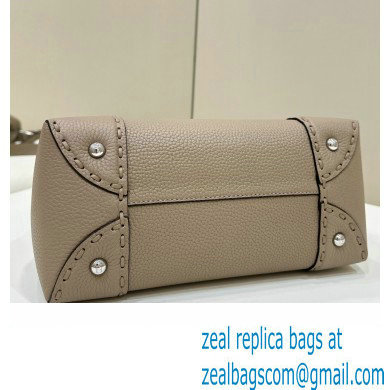 Fendi By The Way Medium Bag Dove gray Selleria with hand-sewn topstitches 2024