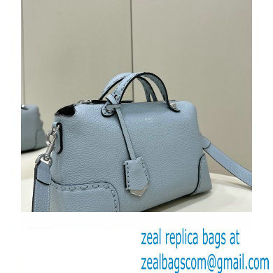 Fendi By The Way Medium Bag Light blue Selleria with hand-sewn topstitches 2024