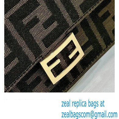 Fendi Continental Wallet With Chain Bag FF fabric Brown 2024