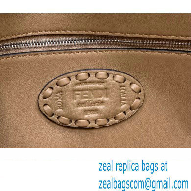 Fendi Medium Baguette Bag Beige Selleria with oversize topstitching 2024