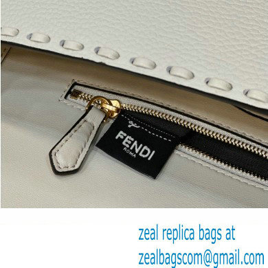 Fendi Medium Baguette Bag Camellia Selleria with oversize topstitching 2024