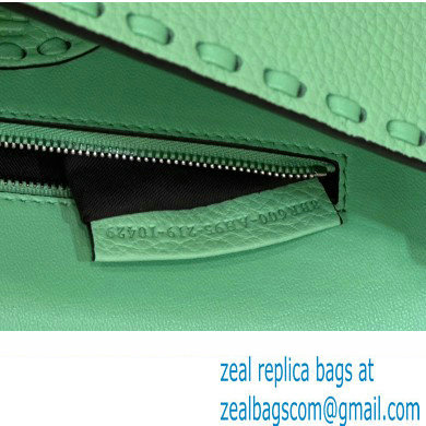 Fendi Medium Baguette Bag Green Selleria with oversize topstitching 2024