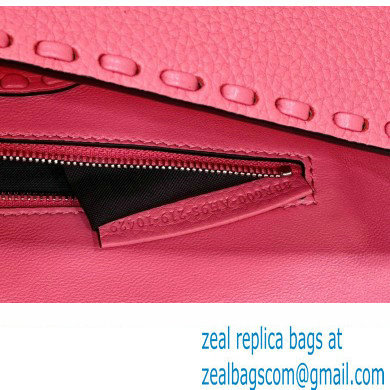 Fendi Medium Baguette Bag Pink Selleria with oversize topstitching 2024