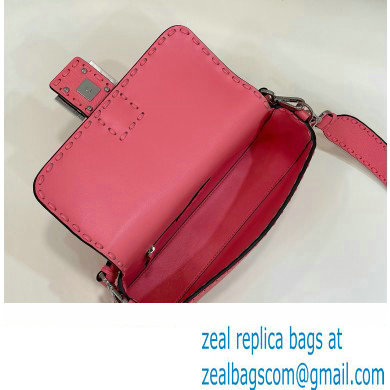 Fendi Medium Baguette Bag Pink Selleria with oversize topstitching 2024