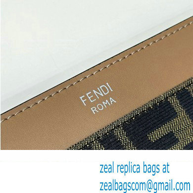 Fendi Medium Flat Pouch Bag FF fabric Brown 2024