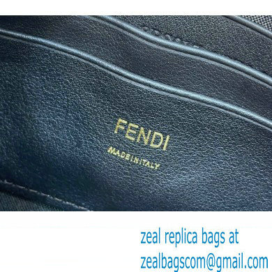 Fendi Mini Baguette Bag Brown FF jacquard fabric with sequins 2024