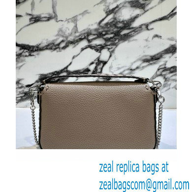 Fendi Mini Baguette Bag Dove Gray Selleria with 309 hand-sewn topstitches 2024