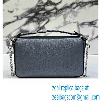 Fendi Mini Baguette Bag Gray Selleria with 309 hand-sewn topstitches 2024