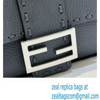 Fendi Mini Baguette Bag Gray Selleria with 309 hand-sewn topstitches 2024